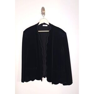 Vintage USA Union Made Goth Velvet Witchy Whimsigoth Scalloped Jacket
